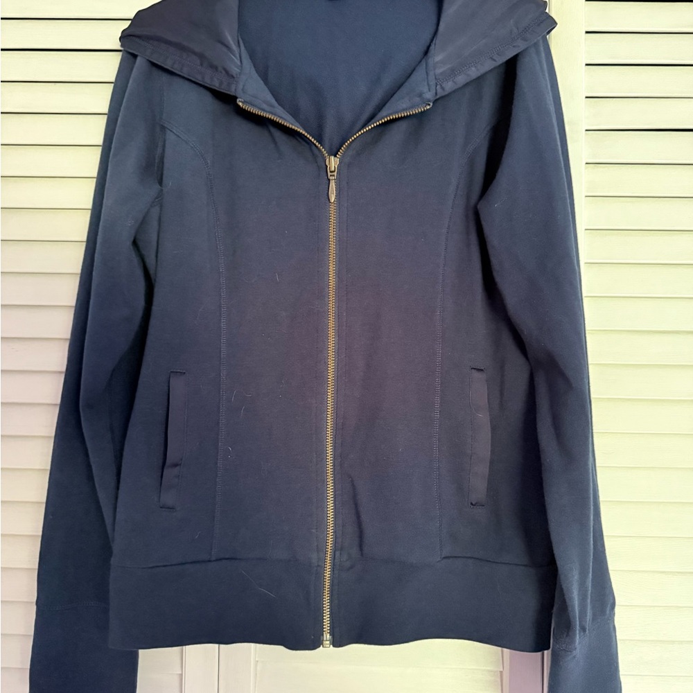 CAbi Deep Blue Zip-Up Jacket